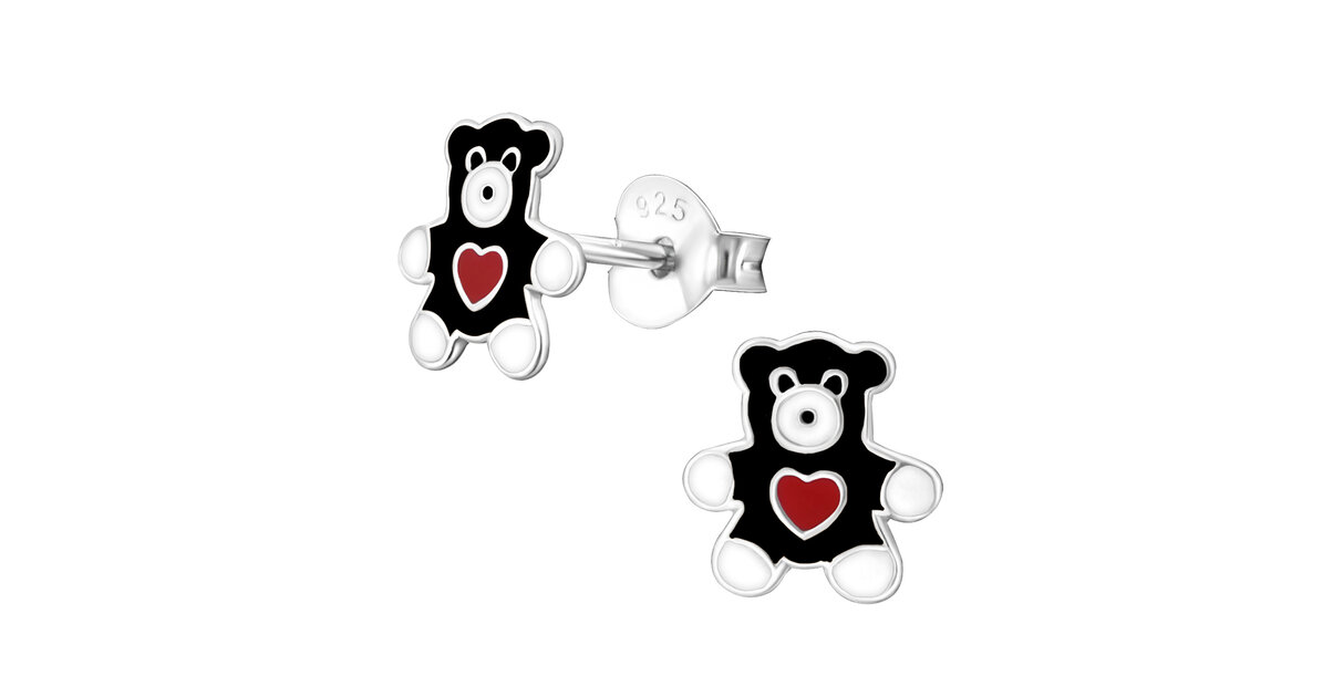 Boucles D'oreilles Oursons KOOKAÏ - Argenté - Neuf Avec étiquettes - Fermoir Clous